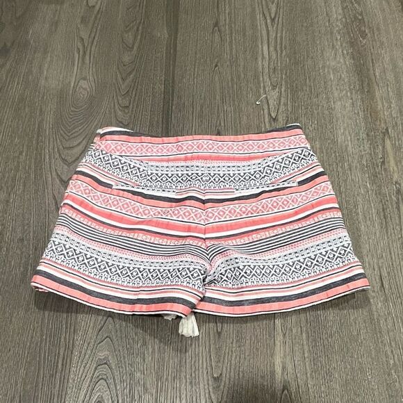 Loft The Rivera Short Pink Black Aztec Print Cotton Size 4 - Picture 5 of 8